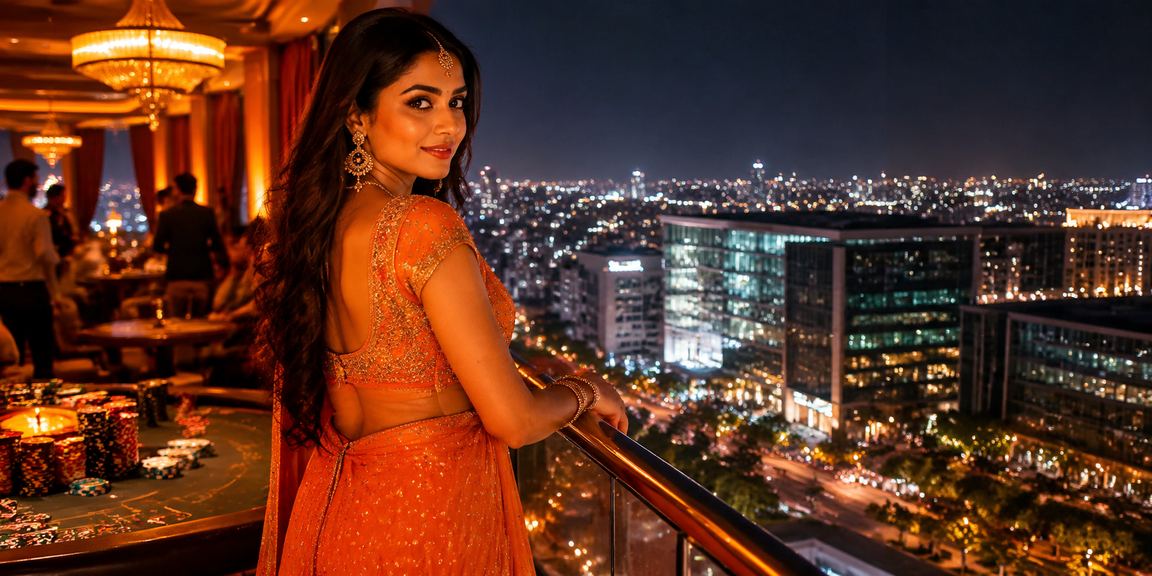 City market lit up at night representing vibrant Indian casino VIP bonuses