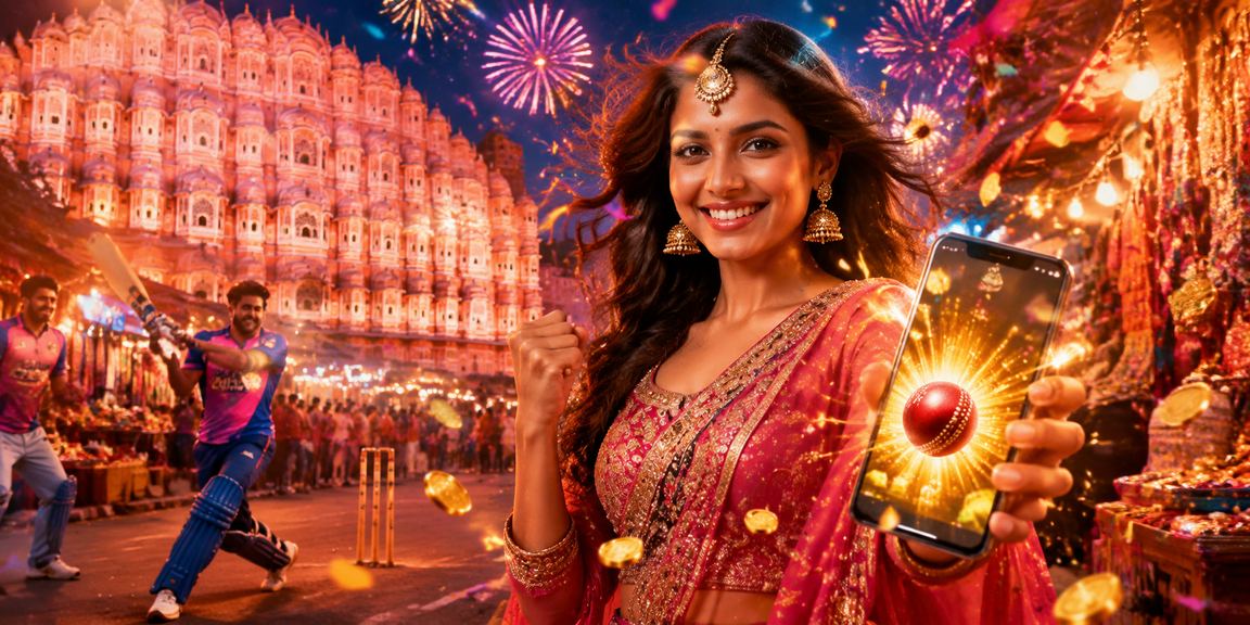 Evening cricket events at Jaipur's Hawa Mahal area